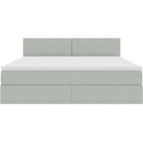 Krevet s od storage Svijetlo siva 180 x 200 cm Baršun | Eponuda.ba