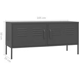 vidaXL tv ormarić antracit 105 x 35 x 50 cm čelični | shoptok.hr