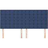  Posteljno vzglavje 4 kosa moder 80x5x78/88 cm blago, (20932930) | Shoptok.si