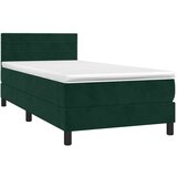 Box spring krevet s madracem tamnozeleni 90x190 cm baršunasti | shoptok.hr