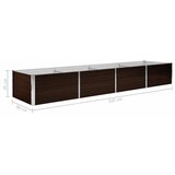  Povišena vrtna gredica smeđa 320 x 80 x 45 cm pocinčani čelik | Eponuda.ba