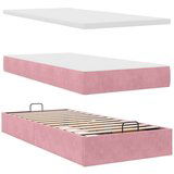 vidaXL Otomanski okvir kreveta s madraca ružičasti 90x190cm baršunasti | shoptok.hr