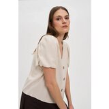 Marisse Beige Viscose And Linen Shirt | Shoptok.si