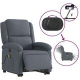 vidaXL Masažni naslonjač na podizanje tamnosivi baršunasti | shoptok.hr