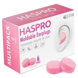Haspro Silikonski čepki za ušesa Mold6 - roza barva (12 kosov) | Shoptok.si