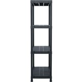 vidaXL Stalak za pohranu crni 100 kg 60 x 30 x 138 cm plastični | shoptok.hr