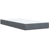 Box spring krevet s madracem tamnosivi 90x190 cm baršunasti | shoptok.hr