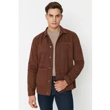 Trendyol Men's Brown Regular Fit Denim Jacket