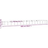  Povišena vrtna gredica od pocinčanog čelika 600x140x36 cm sivi | shoptok.hr