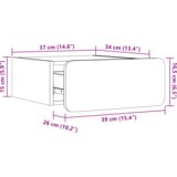  Nočna omarica s predalom 2 pcs Voskast rjav 39 x 34 x 16,5 cm, (5000161360) | Shoptok.si