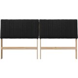 vidaXL Tapecirano vzglavje Črna 200 cm Masivno borovo les | Shoptok.si