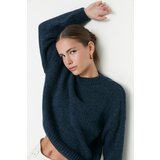 Trendyol Blue Wide Fit Soft Textured Basic Knitwear Sweater | shoptok.hr