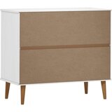 Komoda MOLDE bela 90x40x80 cm trdna borovina, (20654530) | Shoptok.si