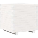  Vrtna sadilica bijela 50 x 50 x 49,5 cm od masivne borovine | shoptok.hr