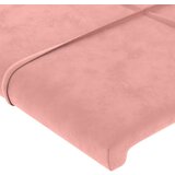  Uzglavlje s ušima ružičasto 203x23x118/128 cm baršunasto | shoptok.hr