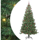  Božićno drvce s 300 LED svjetlima s stalakom Zelena 240 cm PVC | shoptok.hr