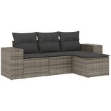 vidaXL 4-dijelni set vrtnih sofa od poliratana s jastucima sivi | shoptok.hr