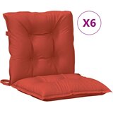  Jastuci za stolice 6 kom prošarano crvena 100x50x7 cm tkanina | shoptok.hr