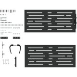 vidaXL Vrtna vrata Crna 105 x 100 cm Čelik s praškastim premazom | shoptok.hr