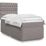 Krevet s oprugama i madracem smeđesivi 100 x 200 cm od tkanine | shoptok.hr