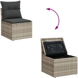  Set s 11 dijelova vrtnog sofa s jastucima svijetlo sivi poli ratan | shoptok.hr