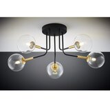 Jupiter 2040 - Luster na šipci BURANO 5xG9/10W/230V crna/zlatna/prozirna | Eponuda.com