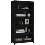 Ormarić za knjige Crna 80x35x154 cm od masivne borovine | shoptok.hr