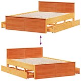  Okvir kreveta bez madraca s uzglavljem 140x190 cm od borovine | Eponuda.com