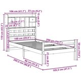 vidaXL Krevet s regalom za knjige bez madraca 100 x 200 cm od borovine | shoptok.hr