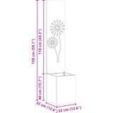  Vrtni Sadič s Dekorativnom Pločom Bijela 32 x 140 cm | shoptok.hr