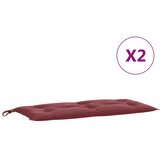  Jastuci za vrtnu klupu 2 kom Crvena vina 100x50x7 cm tkanina | Eponuda.com