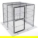 TIAKI Outdoor ograda za mačke, crna - D 160 x Š 160 x V 162 cm | shoptok.hr