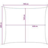  Jedrilica za sunčevu sjenu Plava i bijela 6 x 7 m HDPE | shoptok.hr