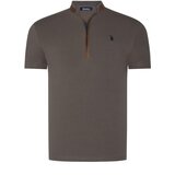 Dewberry T8571 ZIPPERED MEN'S T-SHIRT-PLAIN KHAKI Cene