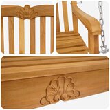  Ljuljačka Prirodna 114 x 60 x 60,5 cm Čvrsto teak drvo | shoptok.hr