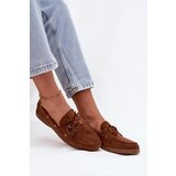 Boto Women's Loafers Moccasins With Lacing Camel Calivra | Shoptok.si