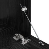 vidaXL Stenski TV kabinet s polico 6 pcs Črni hrast Konstruiran les | Shoptok.si