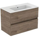 Ideal Standard stenska omarica za pod umivalnik v orehovem dekorju v naravni barvi 80x55 cm eurovit+ | Shoptok.si