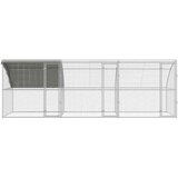  Kavez za piliće 3 kom. Srebrno 600 x 200 x 200 cm Čelik i PE | shoptok.hr