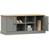  Klupa za cipele VIGO siva 106 x 35 x 40 cm od masivne borovine | shoptok.hr