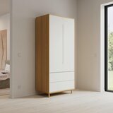 Bessagi Home Omara Za Oblačila Marlo, Bela, Barve Hrasta, Š. 100cm | Shoptok.si