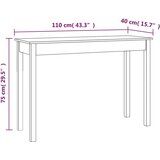  Konzolna mizica 110x40x75 cm trdna borovina, (20818353) | Shoptok.si