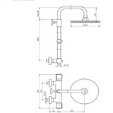 Tuš panel Stolz Round Krom Termostatski | shoptok.hr