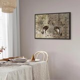  Slika - Retro Cranes (1 Part) Wide 90x60 U crnom drvenom okviru | shoptok.hr