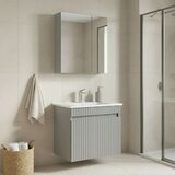 Hanah home Tivoli 65 - 690 Matte Cashmere Bathroom Cabinet With Sink & Mirror Set (2 Pieces) Cene
