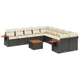  11-dijelni set vrtnih sofa od poliratana s jastucima crni | shoptok.hr