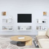  7-dijelni set TV ormarića sjajni bijeli konstruirano drvo | shoptok.hr