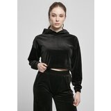 UC Curvy Women's Cropped Velvet Oversized Hoody Black | shoptok.hr