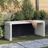 vidaXL Vrtna klop raztegljiva bela 212,5x40,5x45 cm trdna borovina Cene
