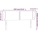  Vzglavje z ušesi temno rjavo 147x23x78/88 cm blago, (20736774) | Shoptok.si
